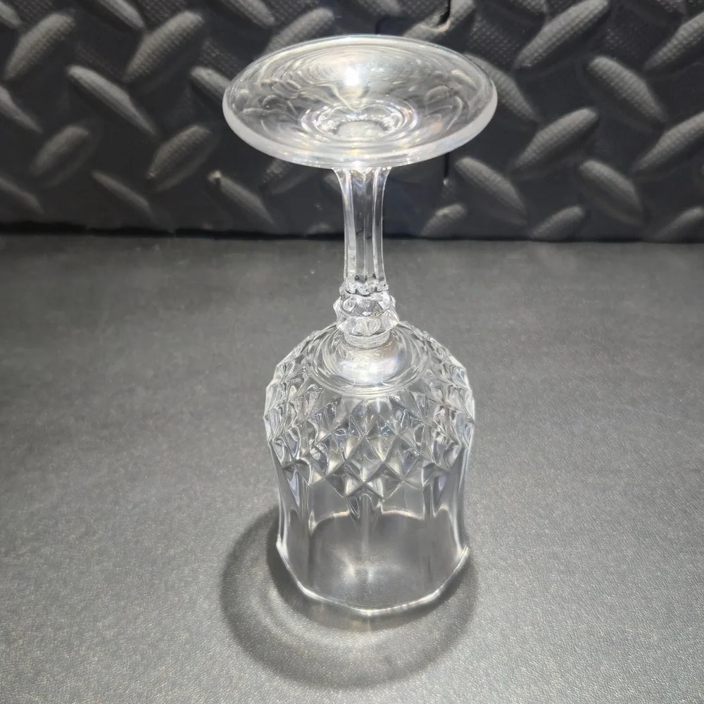 Vintage Crystal Cordial Glass 5' Vertical & Diamond Cut Stemware Replacement‎